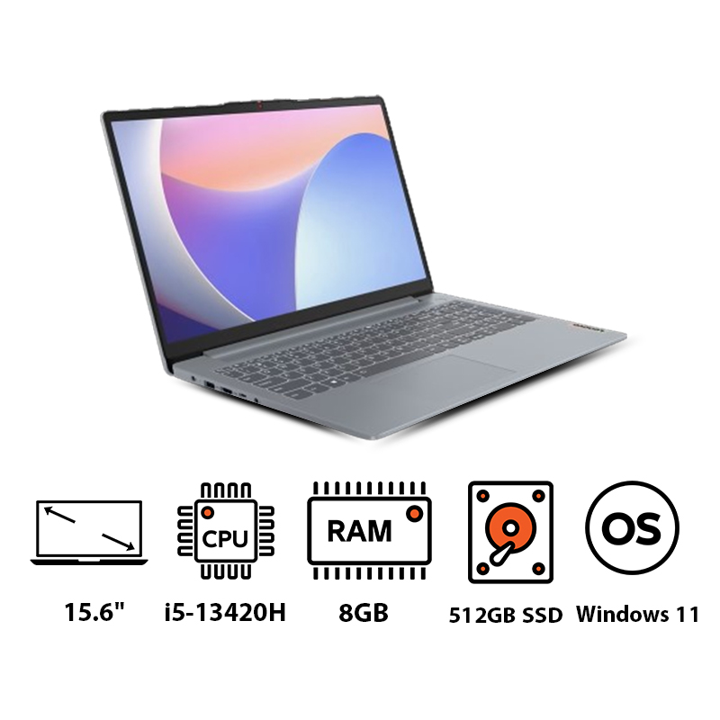 لاب توب لينوفو ايديا باد سليم 3 - 15IRH8 83EM0081ED ، معالج انتل كور i5-13420H 15.6 بوصة ، هارد 512 جيجا بايت ، رام 8 جيجا بايت ، كارت شاشة انتل UHD جرافيكس ،ويندوز 11 - اسود