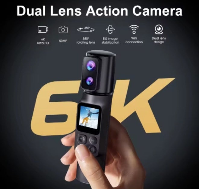 Ausek Handheld Action Camera , 50 megapixels , Black