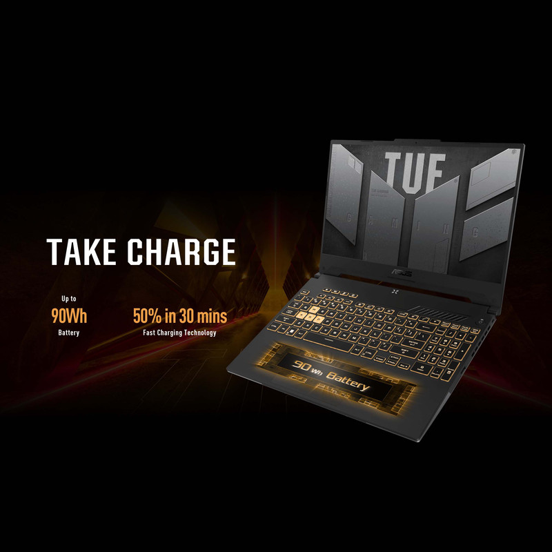 لاب توب اسوس TUF جيمنج F15 FX507ZC 2022 ، معالج انتل كور i5-12500H 15.6 بوصة ، هارد 512 جيجا بايت SSD ، رام 8 جيجا بايت ، كارت شاشة انفيديا جي فورس RTX 3050 ،ويندوز 11 - رمادي ميتشا