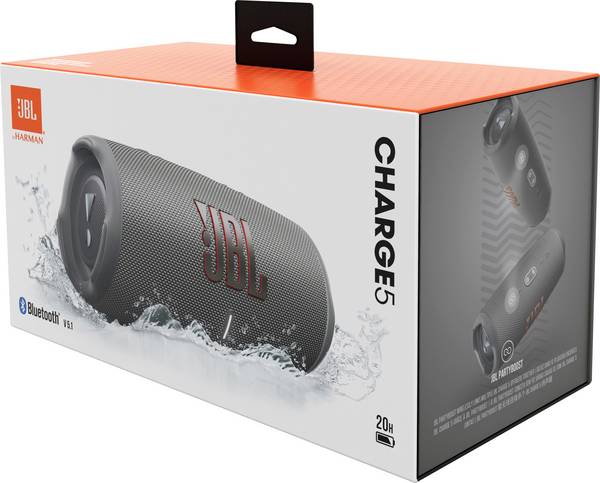 Jbl Charge 5 Portable Bluetooth Speaker , Grey - JBLCHARGE5