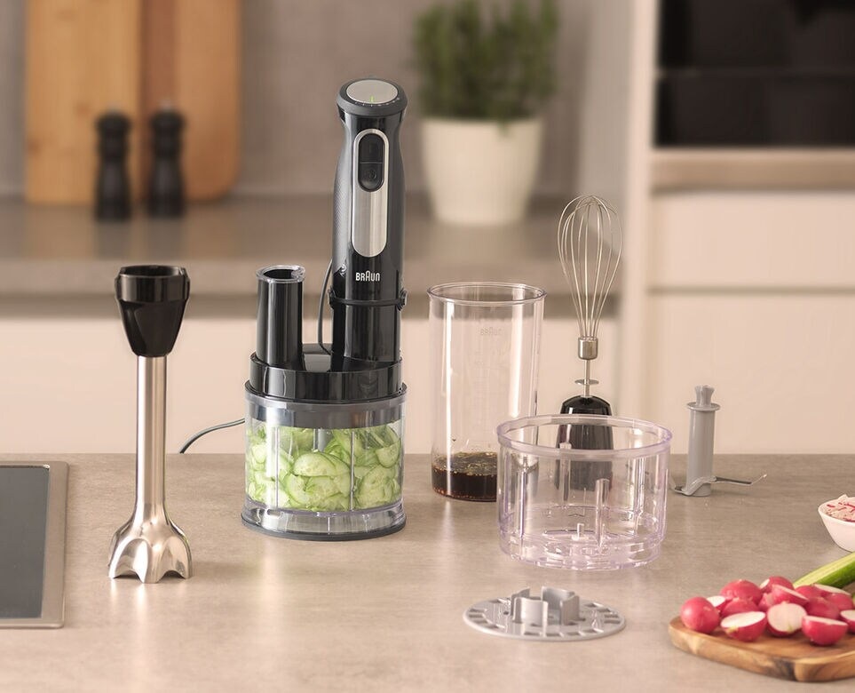 Braun MultiQuick 5 Pro Hand Blender with Attachments 1000 Watt Black - MQ 55755 M