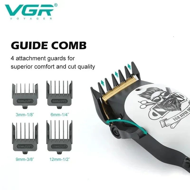 طقم قص الشعر في جي ار ، ابيض - V-699+V-971