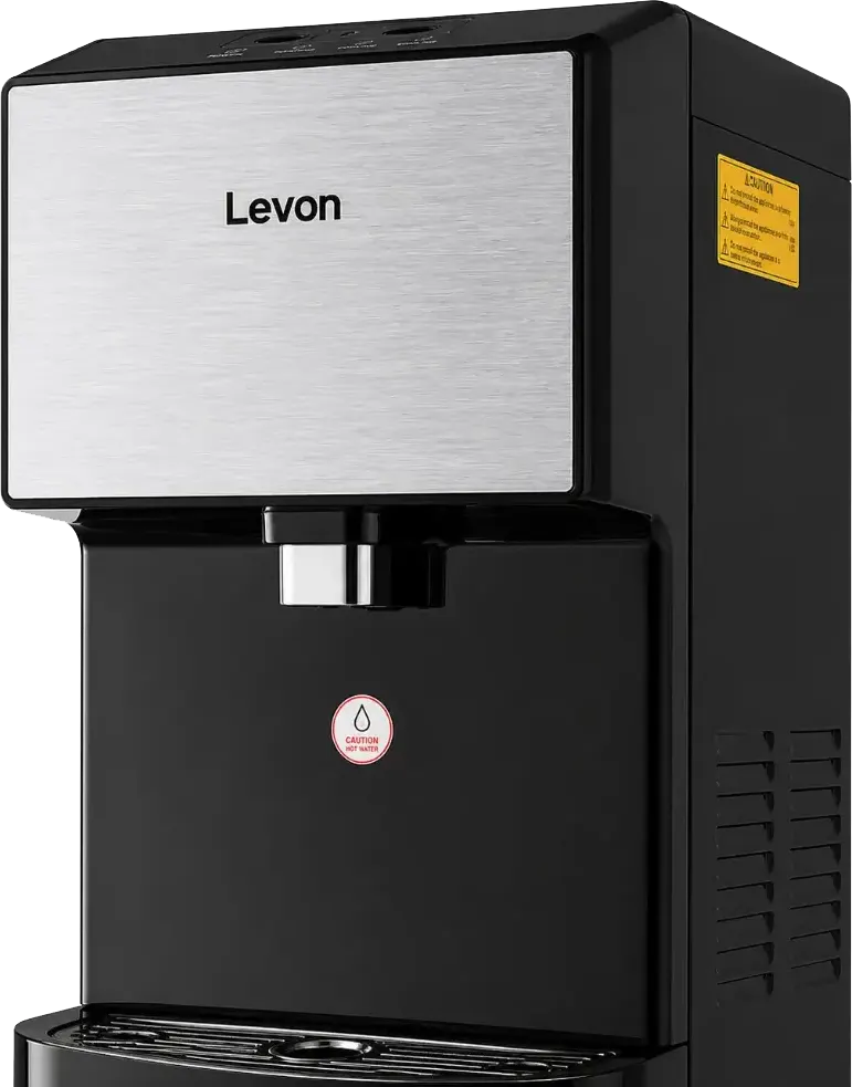 Levon Hot & Cold Digital Bottom Loading Water Dispenser , 2 Tabs Black Steel - 4031013