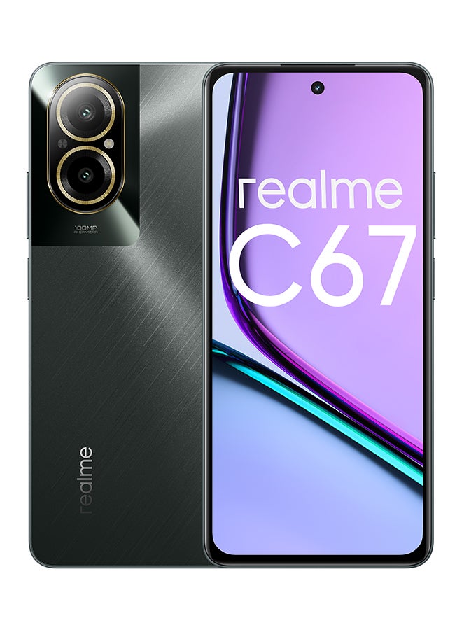 ريلمي C67 ، سعة 256 جيجا بايت ، رام 8 جيجا بايت ، شبكة 4G LTE ، شريحتين - بلاك روك