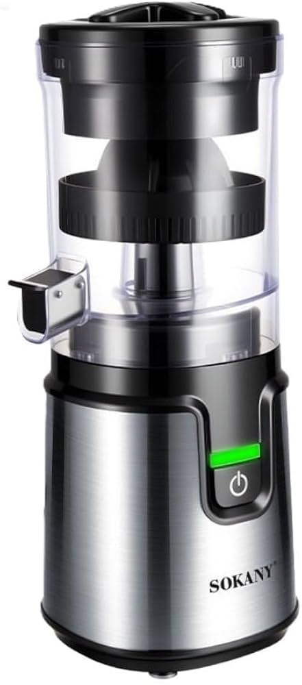 Sokany Electric Juicer , 350 milliliter 800 Watt Black Stainless Steel - SK-01018
