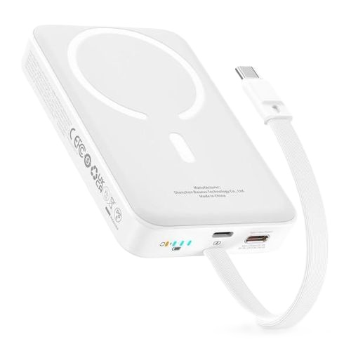 Baseus Wired and wireless Power Bank , 10000 mAh 1 Ports , White , P1002210B113-00
