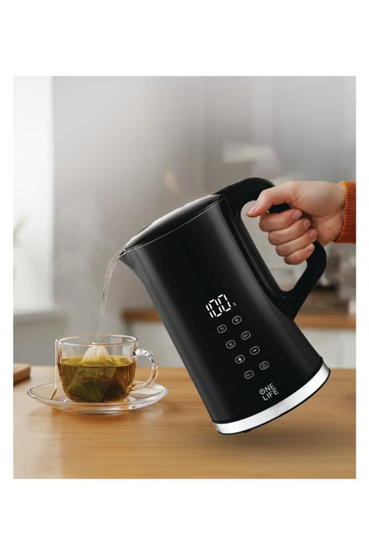 One Life Electric Kettle , 1.7 Liter 2200 Watt , Black - EKD99B