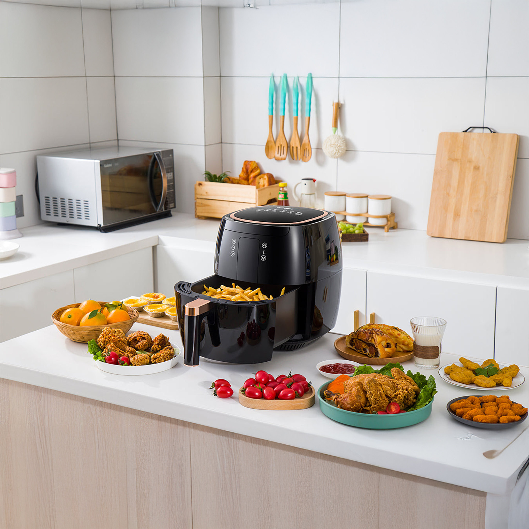 Swiss Pro Plus Air Fryer , 7 Liter , 1750 Watt Black - SP-DAF7LB
