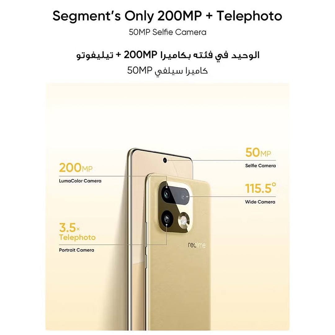Realme 16 Pro , 256 GB , 12 GB , 5G , Dual-SIM - Master Gold