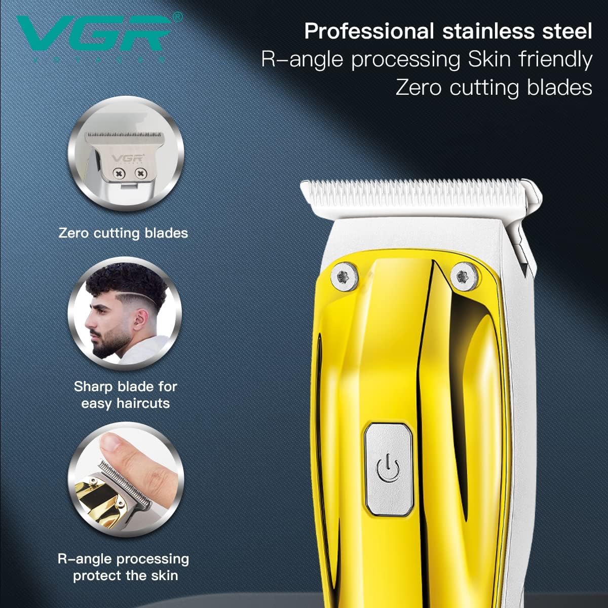 VGR Hair Trimmer , Gold - V-956