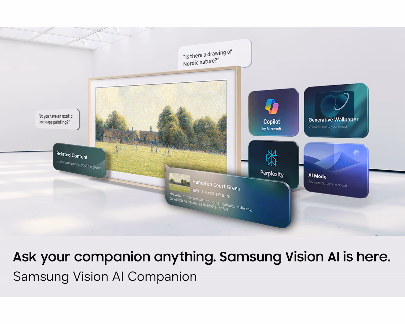 تلفزيون سمارت بإطار سامسونج ، مقاس 65 بوصة ، OLED ، دقة 4K UHD - 65LS03H