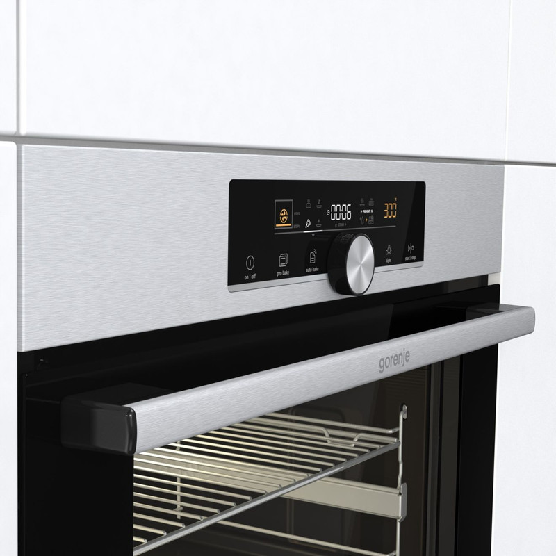 Gorenje Built-In Electric Oven with Grill 77 Liter , Black Stainless Steel - BOS6747A01X