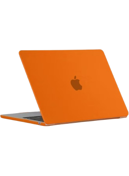 Generic Hard Shell Laptop Case with Screen Protector for Macbook Air 15-Inch , Crystal Orange