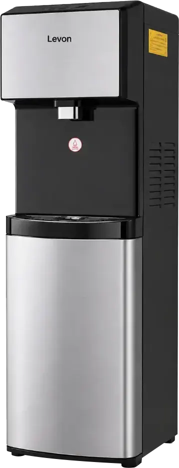 Levon Hot & Cold Digital Bottom Loading Water Dispenser , 2 Tabs Black Steel - 4031013