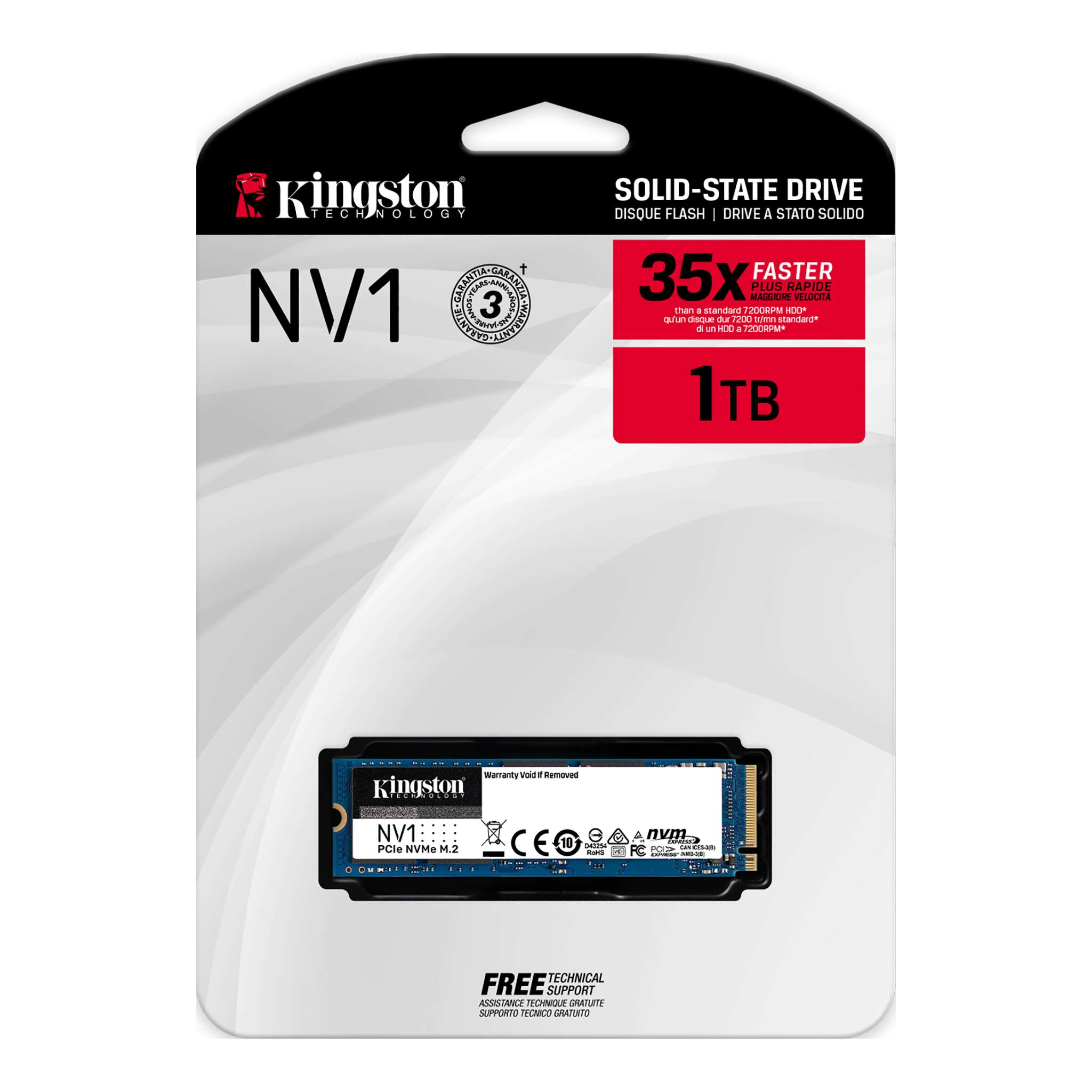 هارد SSD داخلي كينجستون ، سعة 1 تيرا بايت - SNVS-1000G