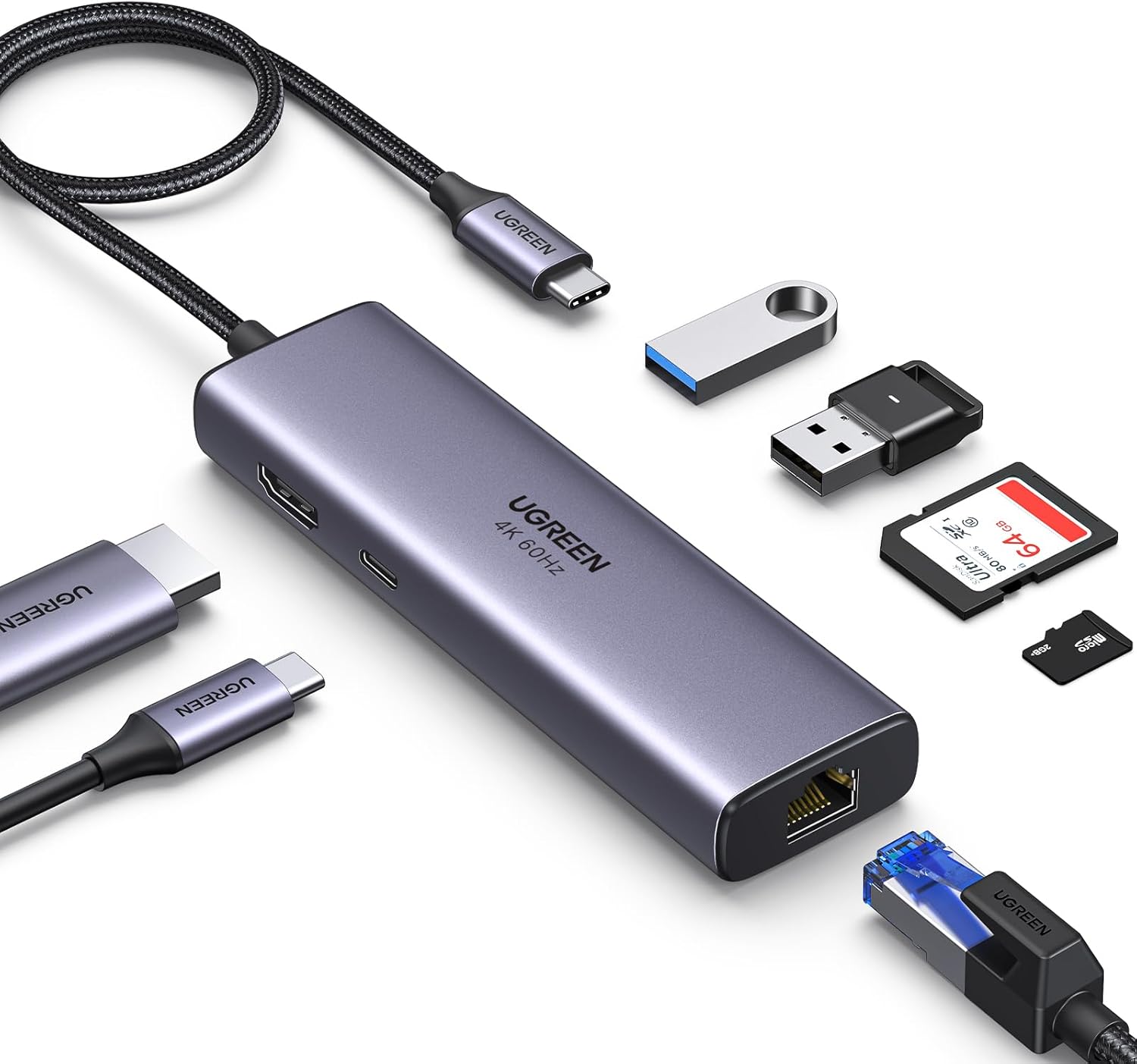 موزع USB متعدد المنافذ يوجرين - 60515