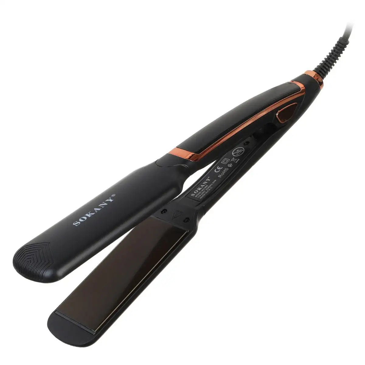 Sokany Hair Straightener 750 Fahrenheit , Black - 966