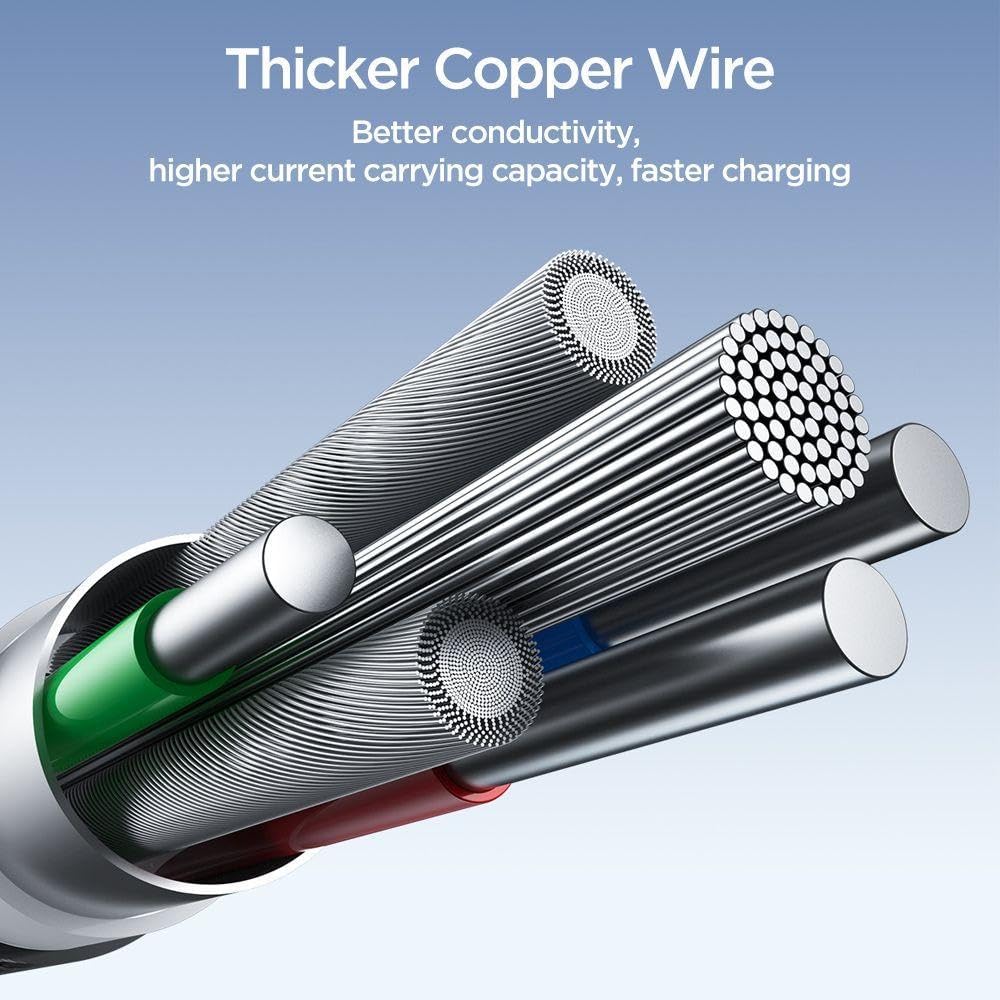 كابل شحن Type C جوي روم لايت سبيد سيريس ، طول 1.2 متر ، اسود - SA25-CC5