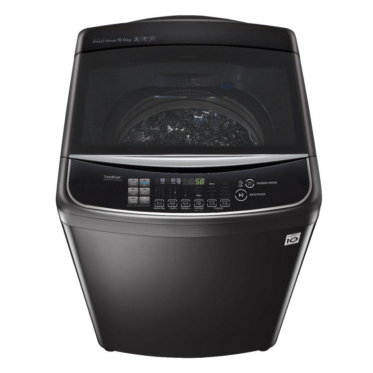 LG Top Load washing Machine , 18.5 Liter , Black - T1993EFHSC2