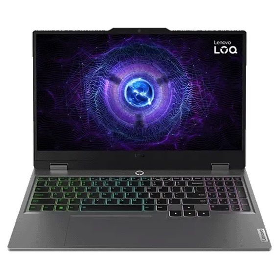 لاب توب جيمنج لينوفو LOQ 15IAX9 ، معالج انتل كور i5-12450HX 15.6 بوصة ، هارد 512 جيجا بايت SSD ، رام 16 جيجا بايت ، كارت شاشة انفيديا جي فورس RTX 2050 ،فري دوس - رمادي لونا