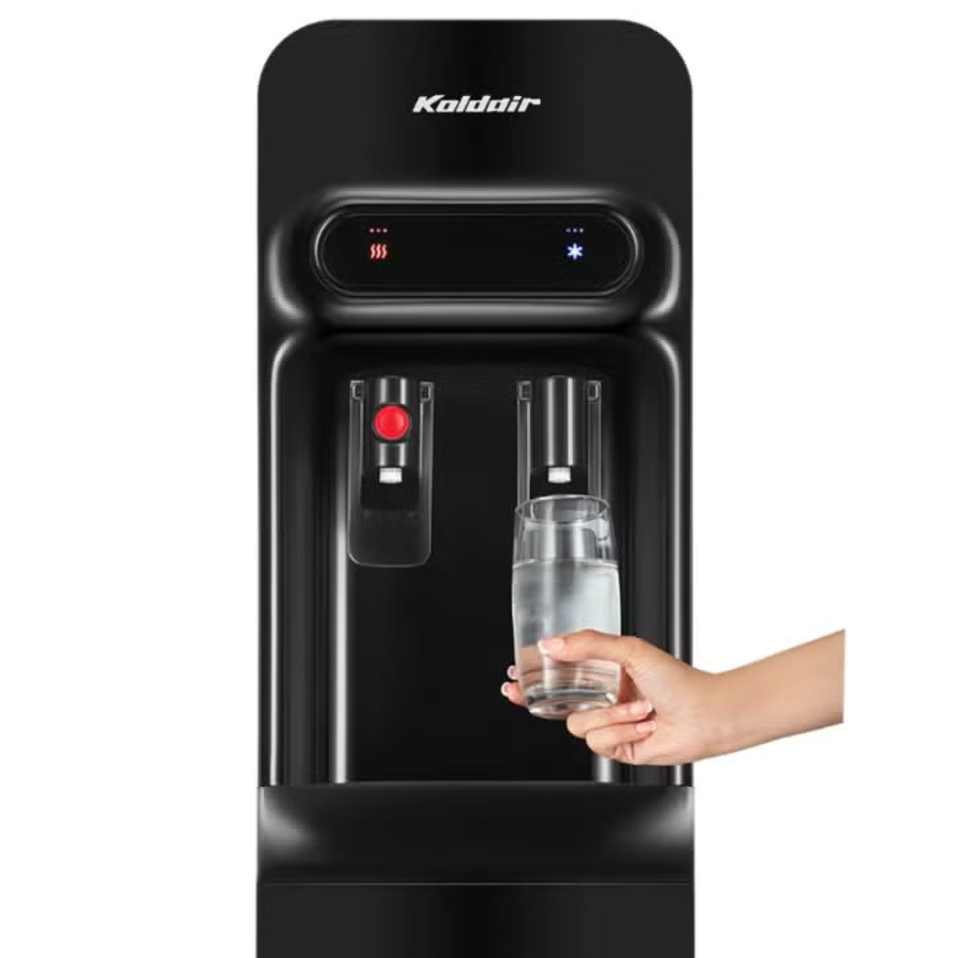 Koldair Slim Hot & Cold Top Loading Water Dispenser , 2 Tabs Black