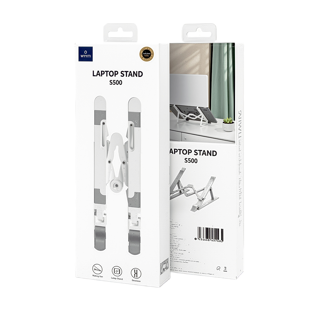 Wiwu Foldable Laptop Holder for 16 Inch Laptops , White - S500