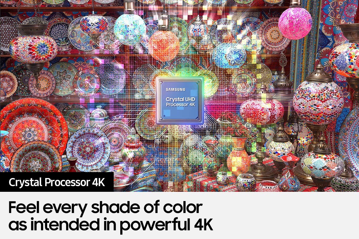 شاشة تلفزيون سمارت سامسونج ، مقاس 65 بوصة ، ليد ، دقة 4K UHD ، بريسيفر داخلي