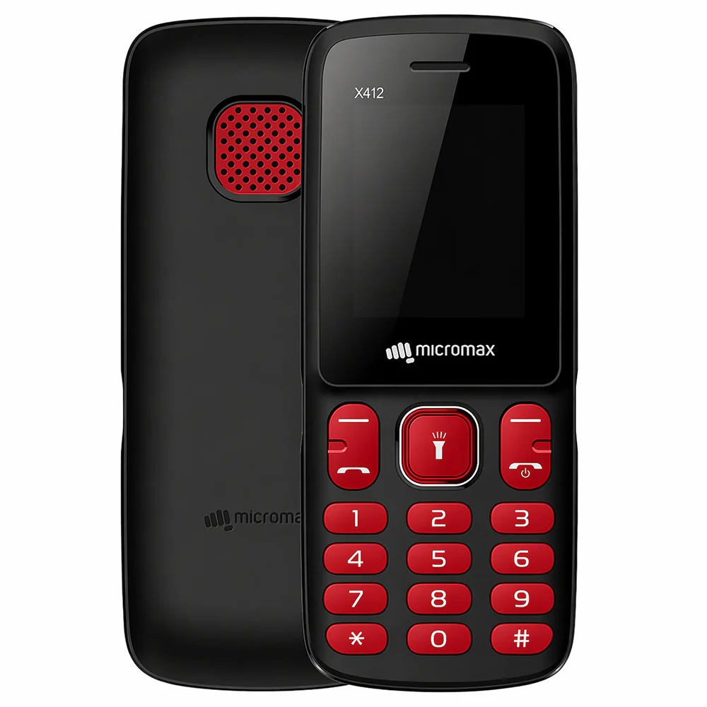 Micromax X412 Dual-SIM , Black/Red
