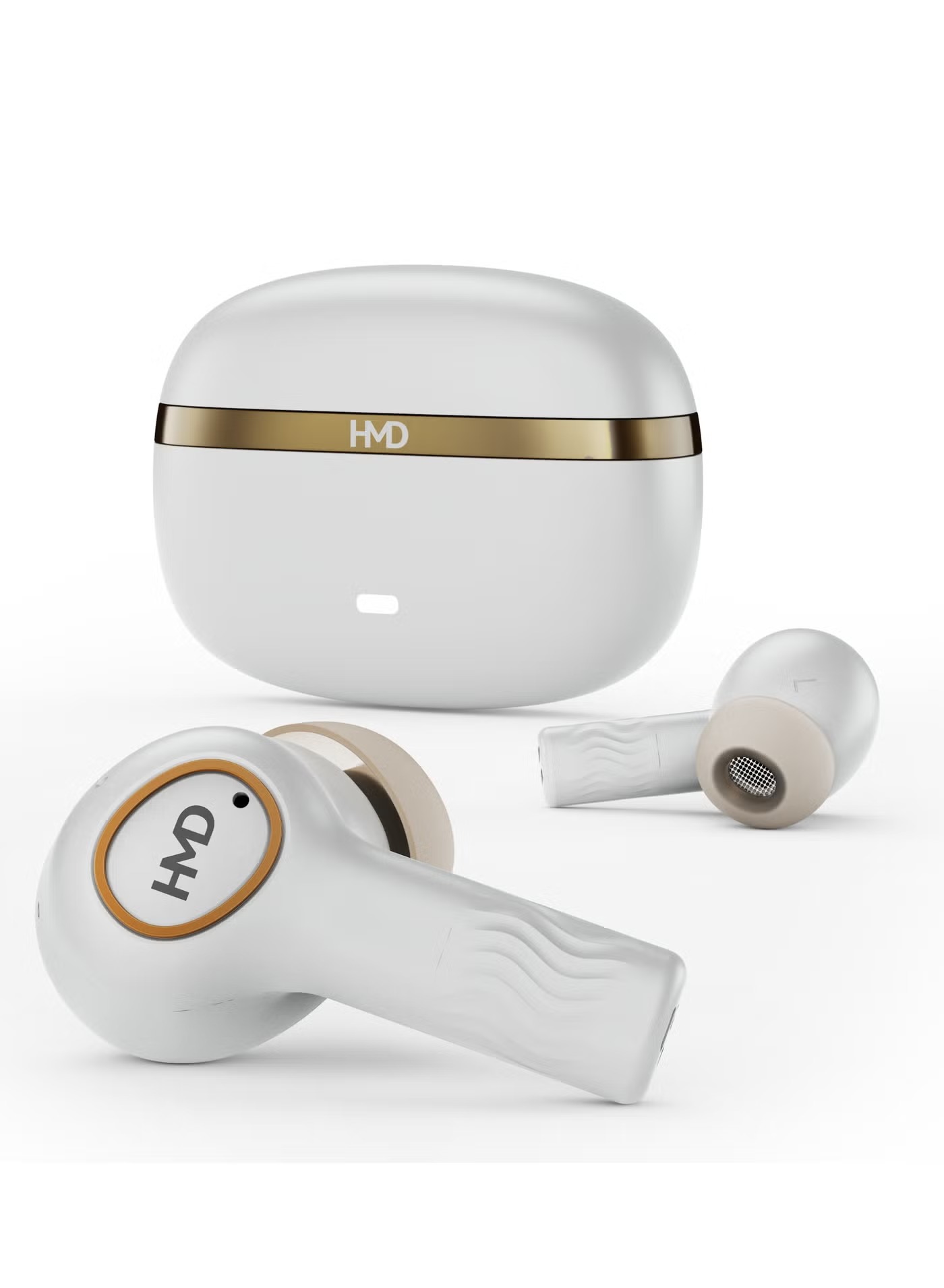 ايربودز اتش ام دي DUB X50 ، بخاصية إلغاء الضوضاء المحيطة ، ابيض