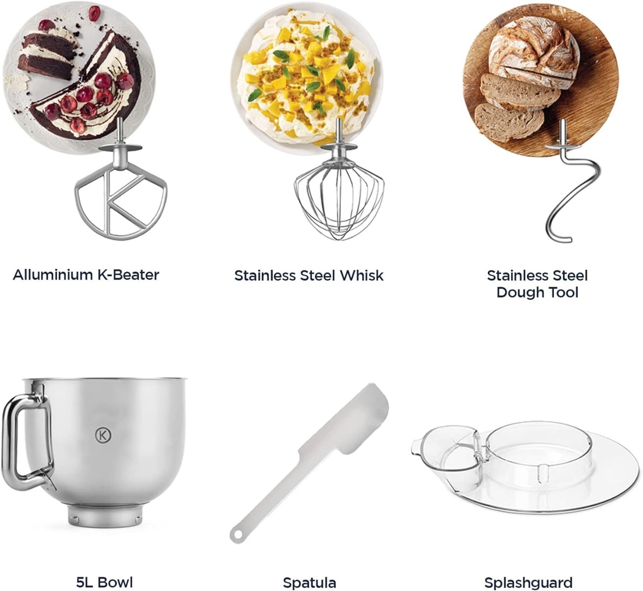 Kenwood Premium Kitchen Stand Mixer 5 Liter Cream - KMX750CR