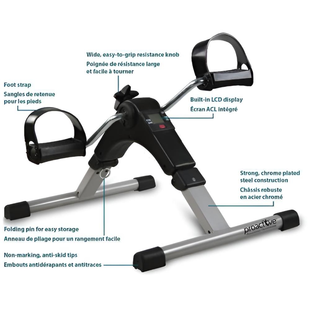 Shark Fit Foldable Floor Pedal Exerciser , 100 Kilogram Black Silver - shark103