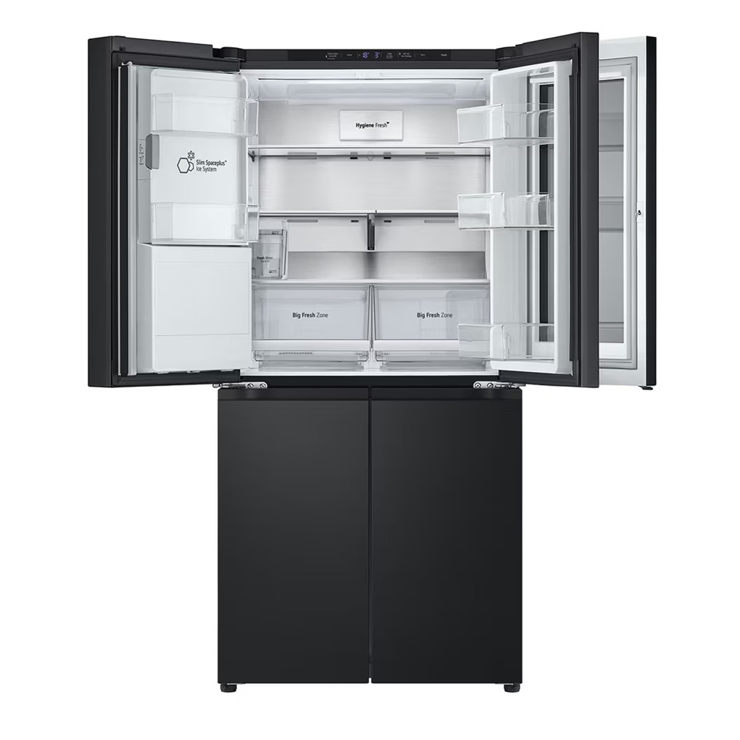 LG NoFrost French door refrigerator , 508 Liter Inverter Motor , Black - GC-X22FFQAB