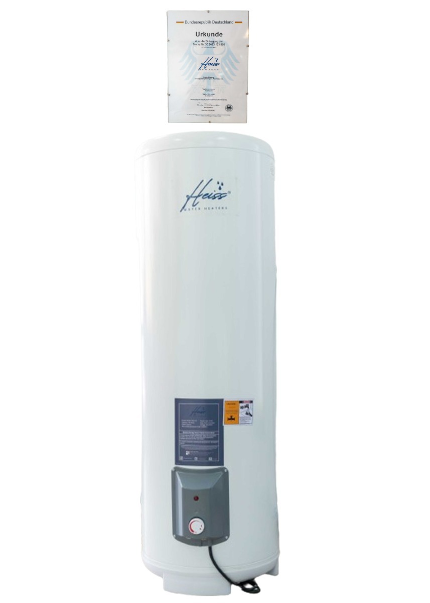 Heiss Central Electric Water Heater , 160 Liter White - HEWH-160