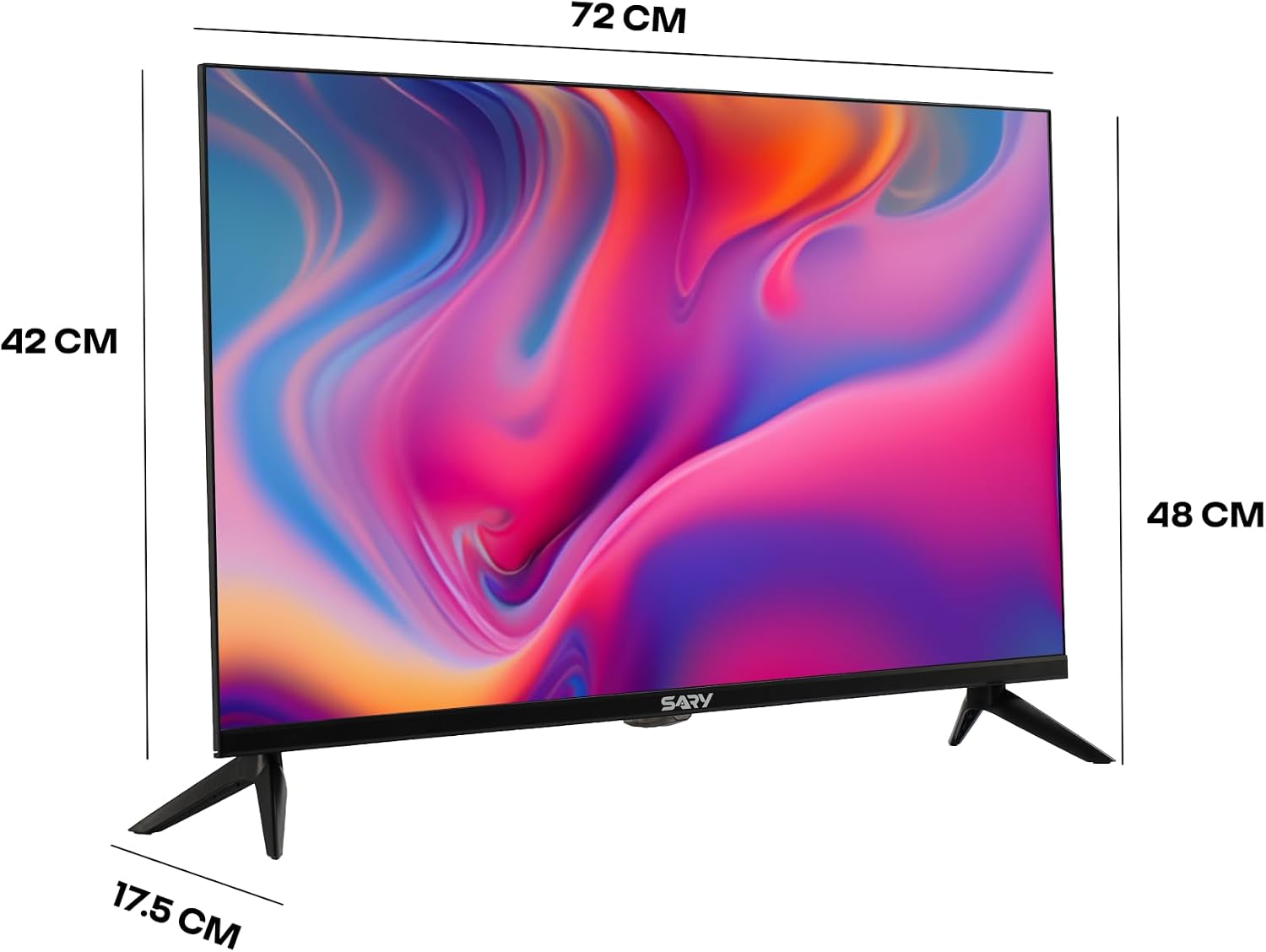 شاشة تلفزيون سمارت بدون إطار ساري ، مقاس 32 بوصة ، ليد ، دقة HD - SA-TVL32A4000HS-01