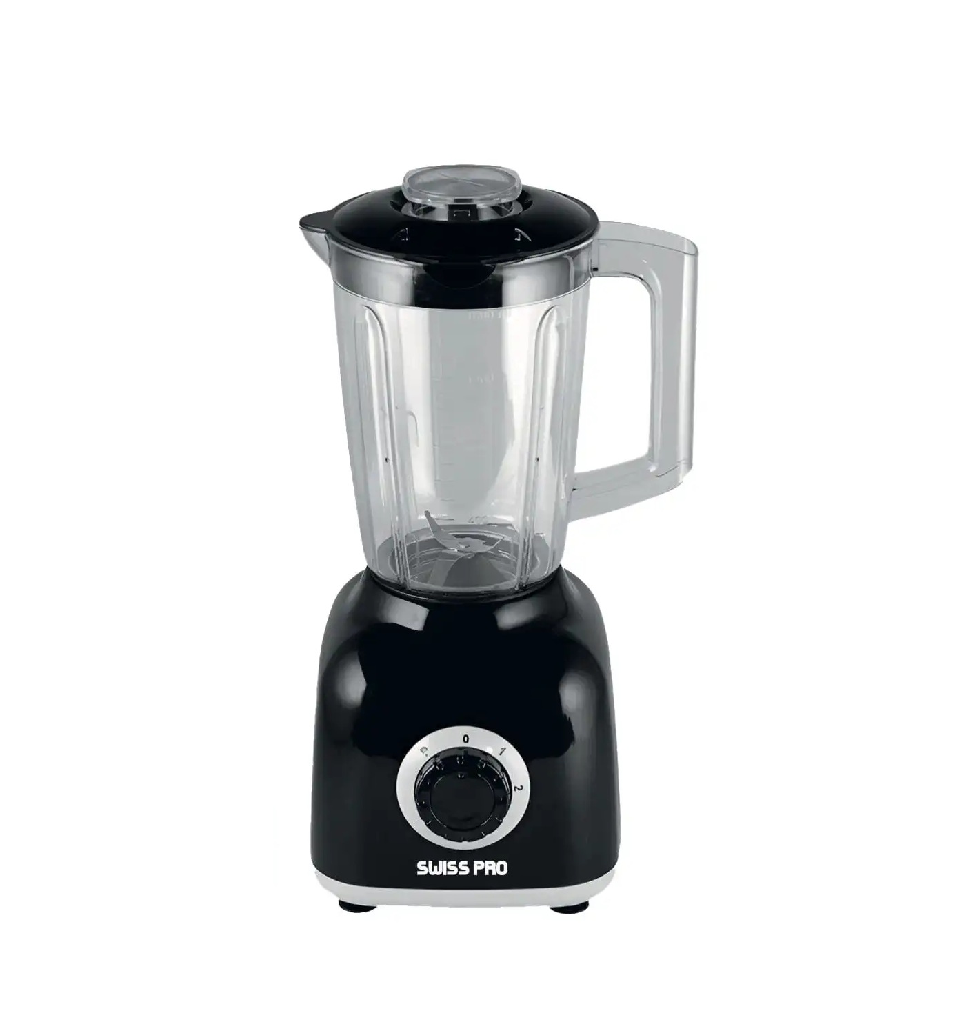 Swiss Pro Countertop Blender with 2 Grinders 1.6 Liter 600 Watt Black - SPE-BL600WB