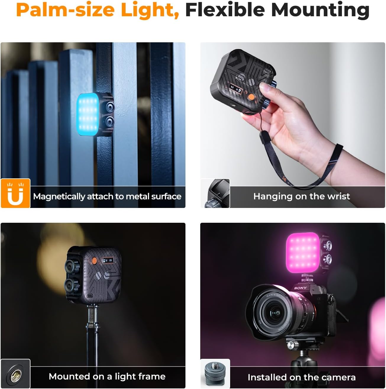 K&F Concept RGB Video Light ,Black - KF34.036