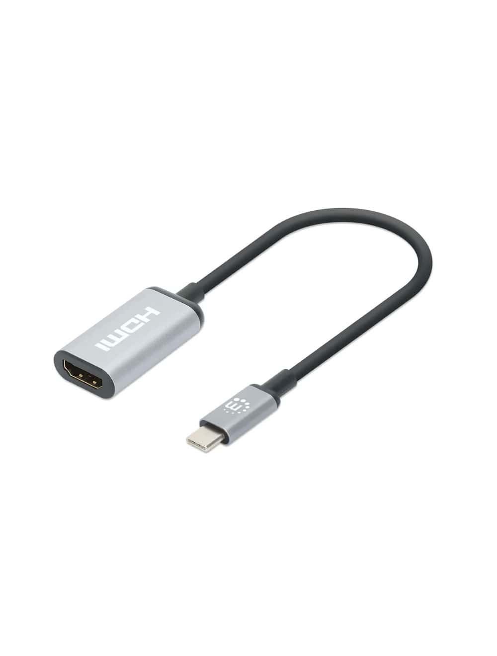 Manhattan USB-C to HDMI Converter Black Grey - 154291