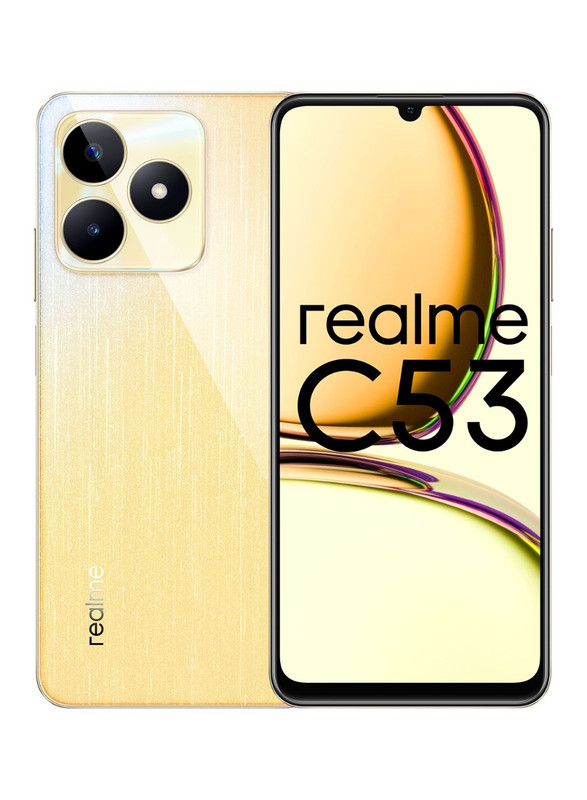 ريلمي C53 ، سعة 256 جيجا بايت ، رام 8 جيجا بايت ، شبكة 4G ، شريحتين - ذهبي شامبيون