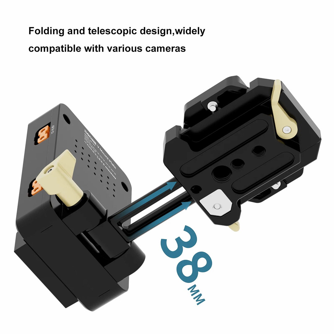 ZGCINE V-Mount Battery Plate forStandard V-Mount Batteries, Arca-Swiss Tripod Systems ,Black - VM-VP4