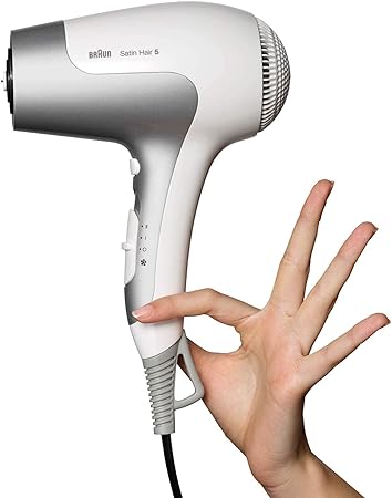 Braun Satin Hair 5 Hair Dryer 2500 Watt , White Grey - HD585