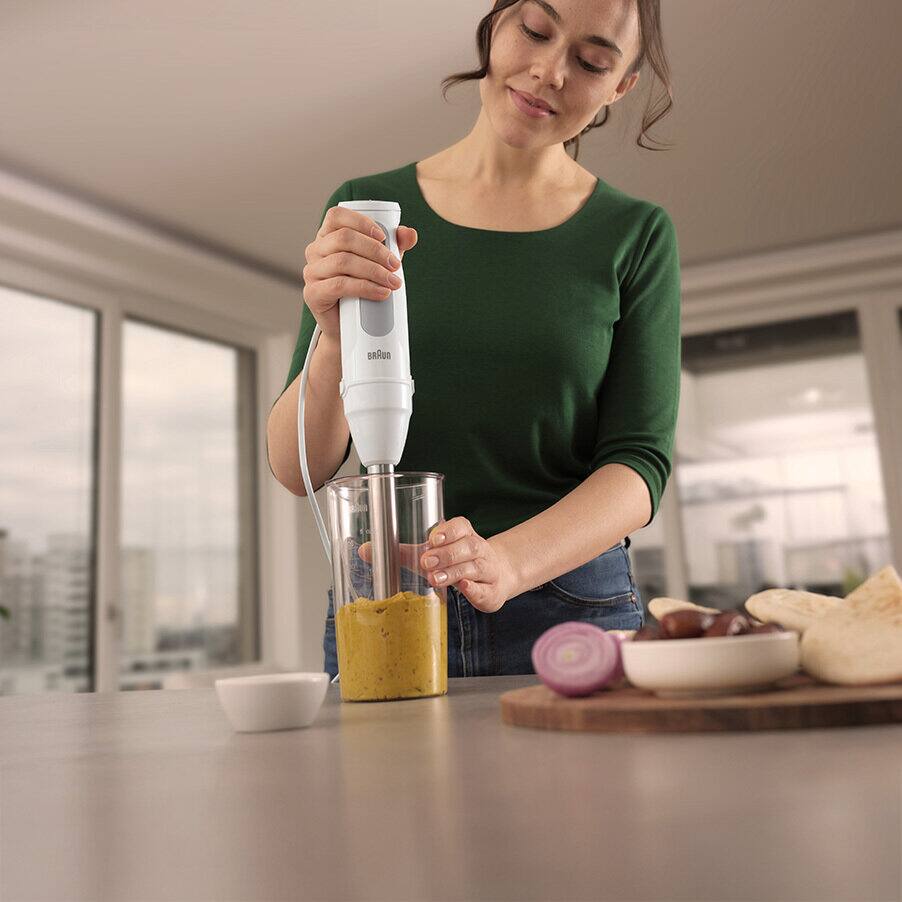 Braun MultiQuick 5 Hand Blender with Attachments 1000 Watt White - MQ 50236 M