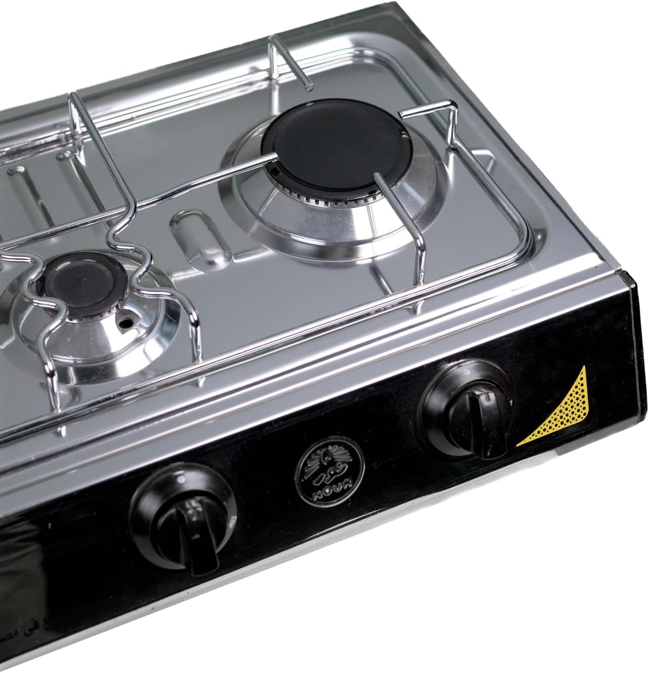 Nour Gas Cooking Stove , Silver - GS-FLS 3 S