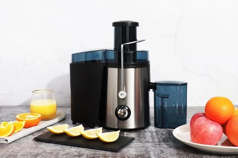 Swiss Pro Plus Juice Extractor , 800 milliliter 450 Watt Black Stainless Steel - SP-PEJ1000