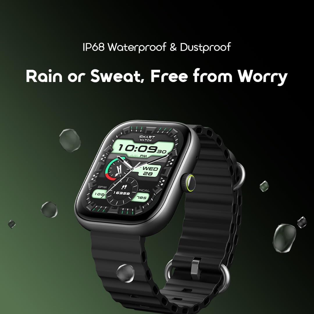 Oraimo Watch 6 Smart Watch , 2.04 Inch Black - OSW-807