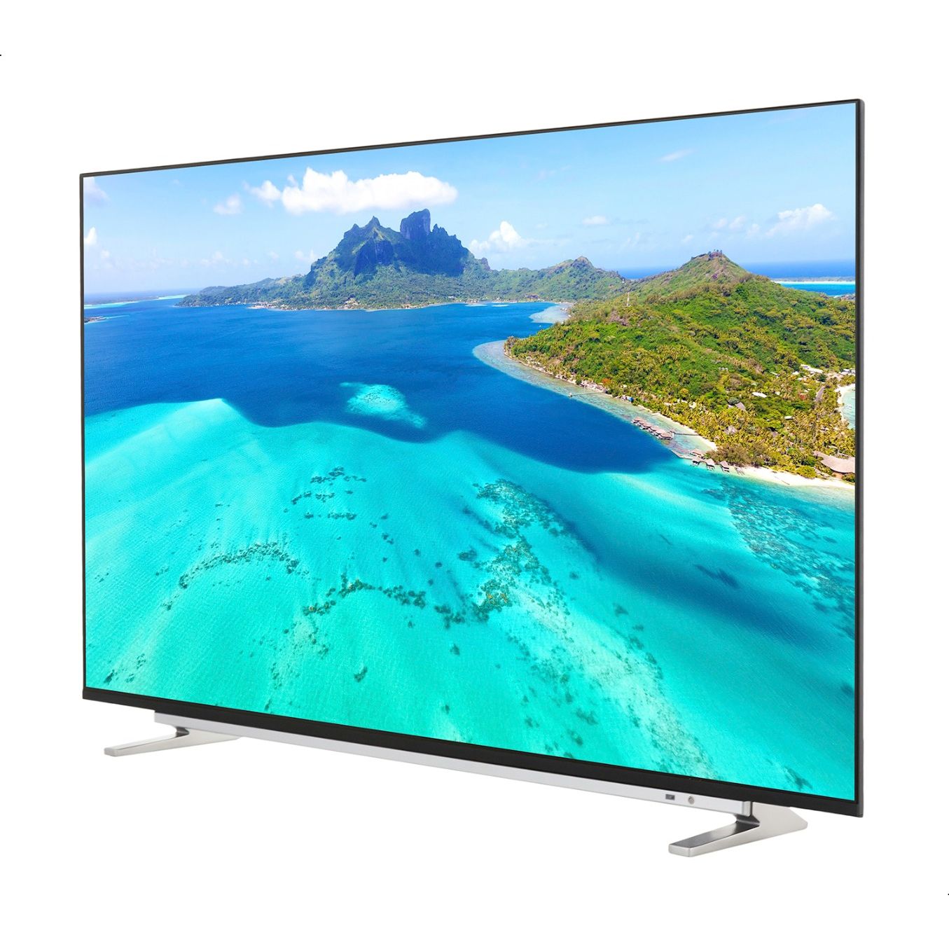 شاشة تلفزيون سمارت توشيبا ، مقاس 55 بوصة ، ليد ، دقة 4K UHD ، بريسيفر داخلي