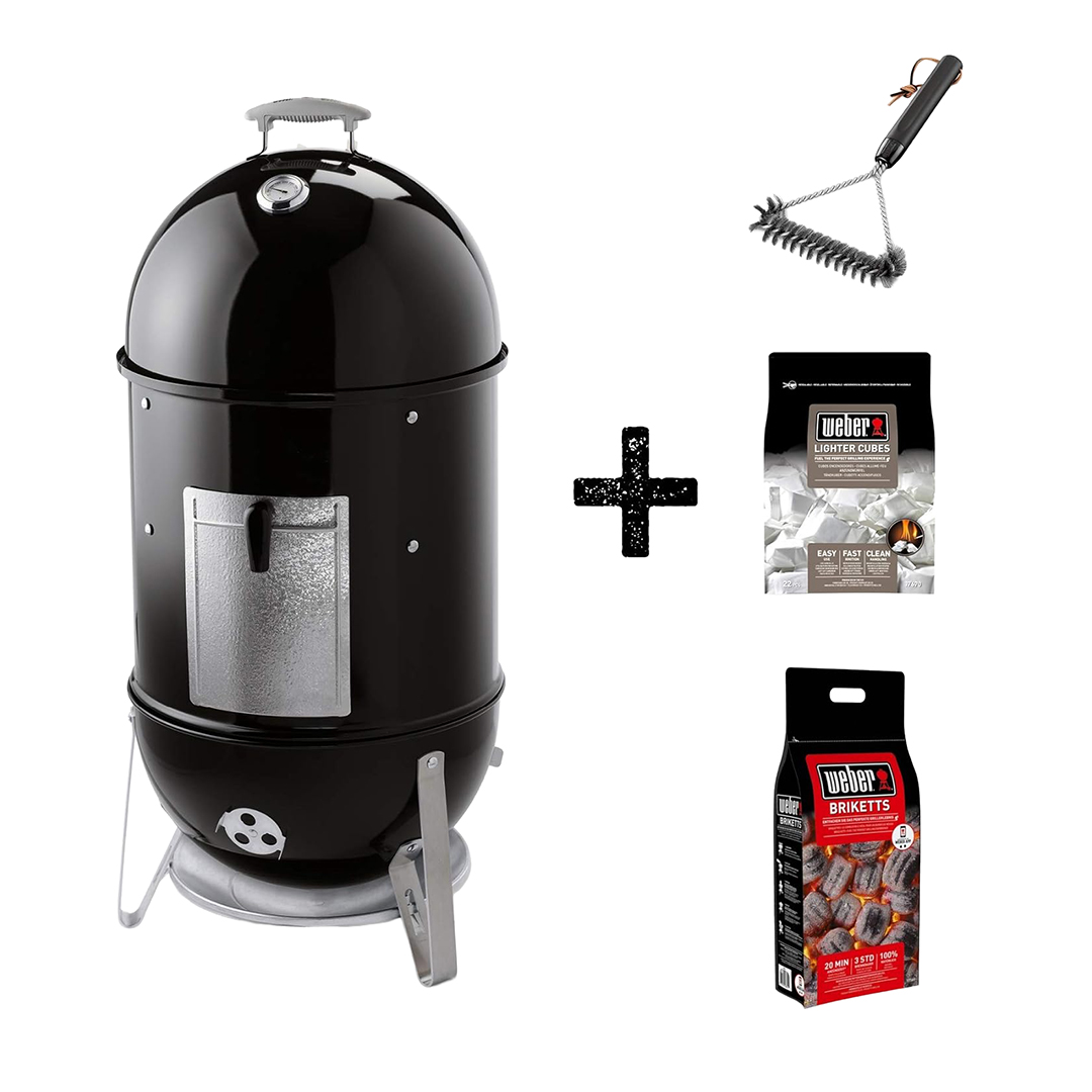 Weber Smokey Mountain Cooker Charcoal Smoker Black - 731001