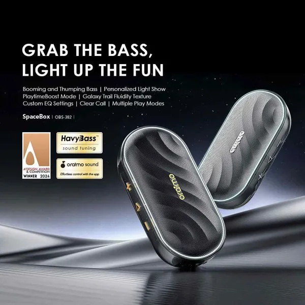 Oraimo Portable Bluetooth Speaker , Black - OBS-382