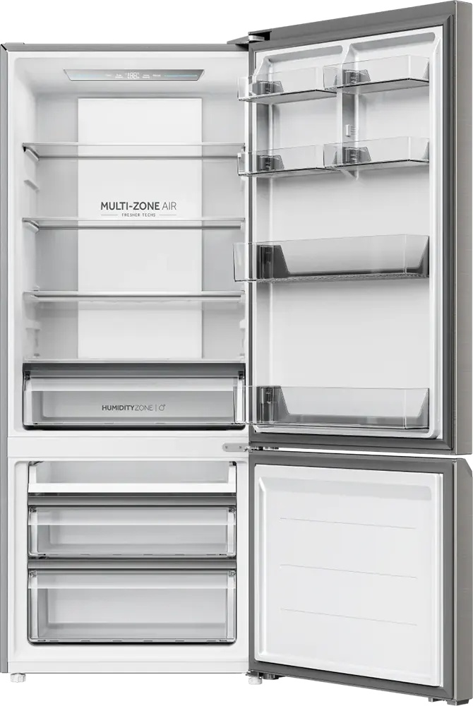 Haier Combi Bottom Freezer Refrigerator , 433 Liter , Silver - HRF-460BMSM