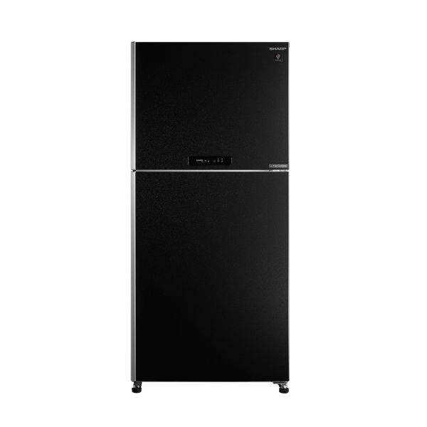 ثلاجة بفريزر علوي شارب ، سعة 480 لتر ، نوفروست ، اسود - SJ-PV63G-BK