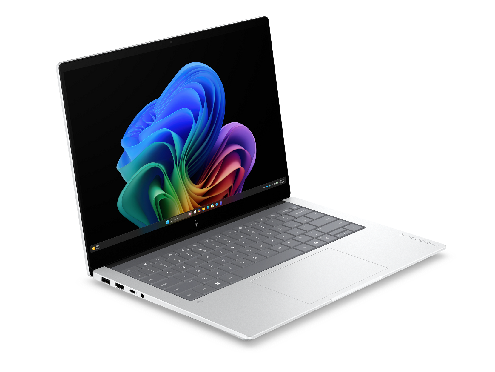 لاب توب اتش بي اومني بوك X نيكست Gen AI PC - 14-ka0000ne ، معالج انتل كور الترا 7 356 14 بوصة ، هارد 1 تيرا بايت SSD ، رام 16 جيجا بايت ، كارت شاشة انتل جرافيكس ،ويندوز 11 - فضي جلاسير